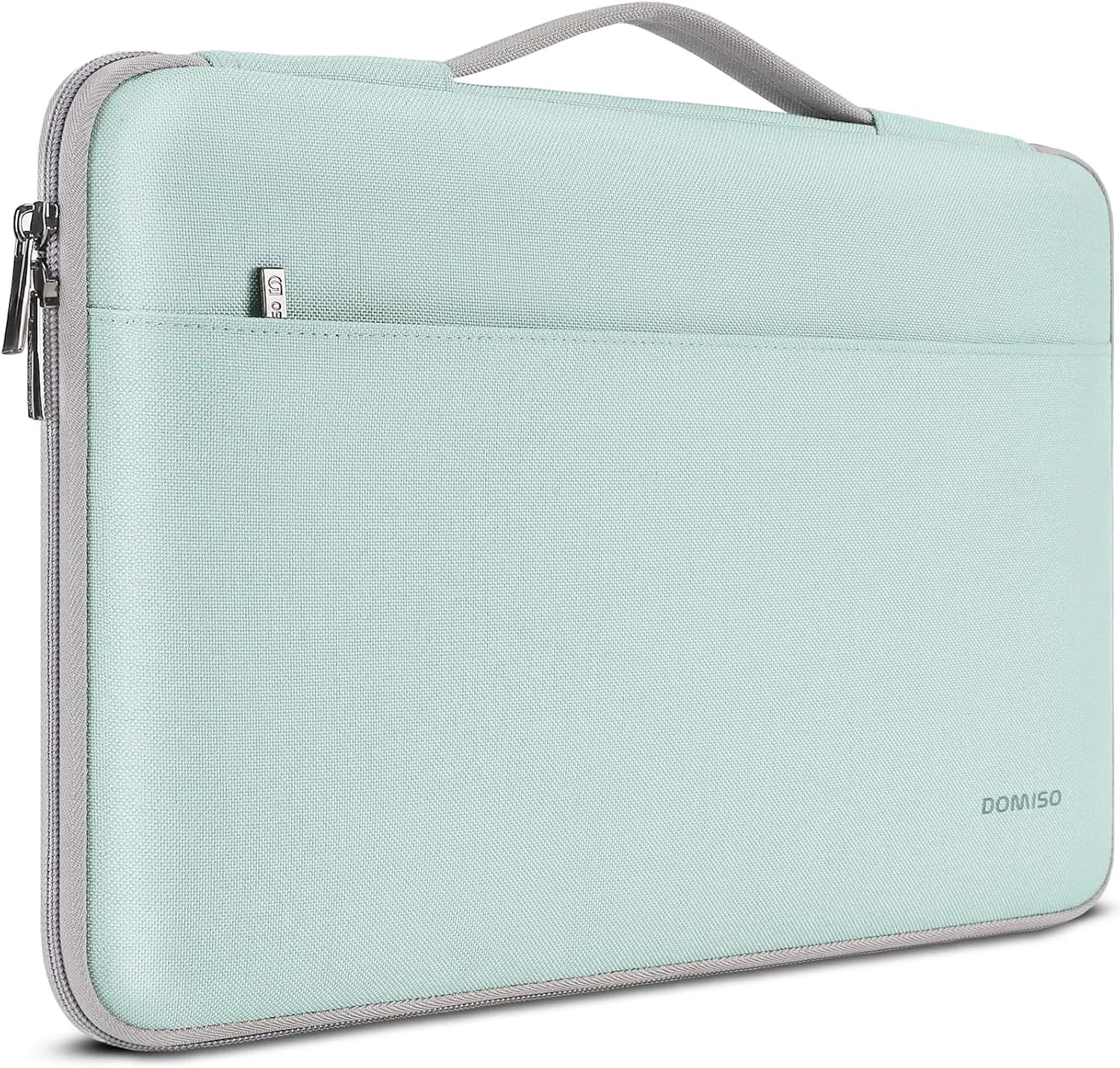 DOMISO 15.6 Inch Laptop Sleeve Canvas Notebook Portable Carrying Bag Case Handbag for 15.6" ThinkPad E15 Gen 2 4/Legion 5 Gen 6/16" ThinkPad T16/16 Swift 3/16" Yoga Slim 7 Pro/HP EliteBook,Mint Green