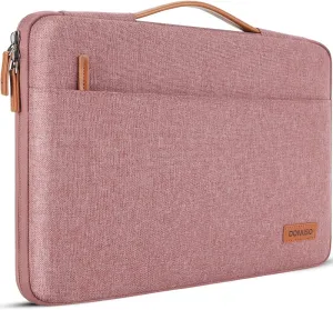 DOMISO 15.6 inch Laptop Sleeve Case Waterproof Carrying Bag for 15.6" Notebook/Yoga 730 IdeaPad 530S ThinkPad L580/Flex 4 5/ASUS ROG Zephyrus GX501/Dell New Latitude 3590/HP EliteBook,Pink