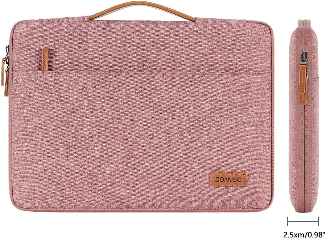 DOMISO 15.6 inch Laptop Sleeve Case Waterproof Carrying Bag for 15.6" Notebook/Yoga 730 IdeaPad 530S ThinkPad L580/Flex 4 5/ASUS ROG Zephyrus GX501/Dell New Latitude 3590/HP EliteBook,Pink