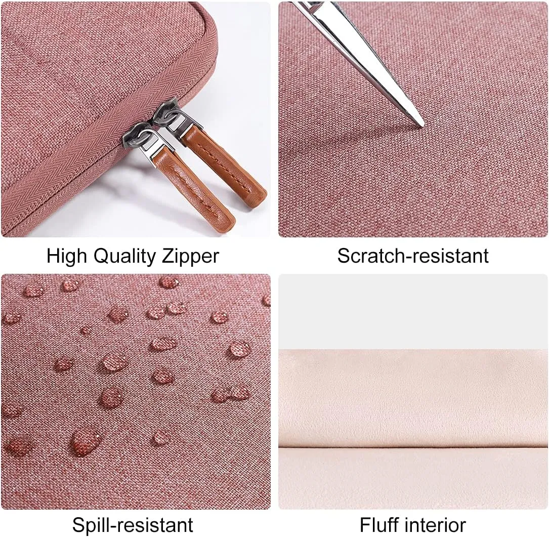 DOMISO 15.6 inch Laptop Sleeve Case Waterproof Carrying Bag for 15.6" Notebook/Yoga 730 IdeaPad 530S ThinkPad L580/Flex 4 5/ASUS ROG Zephyrus GX501/Dell New Latitude 3590/HP EliteBook,Pink