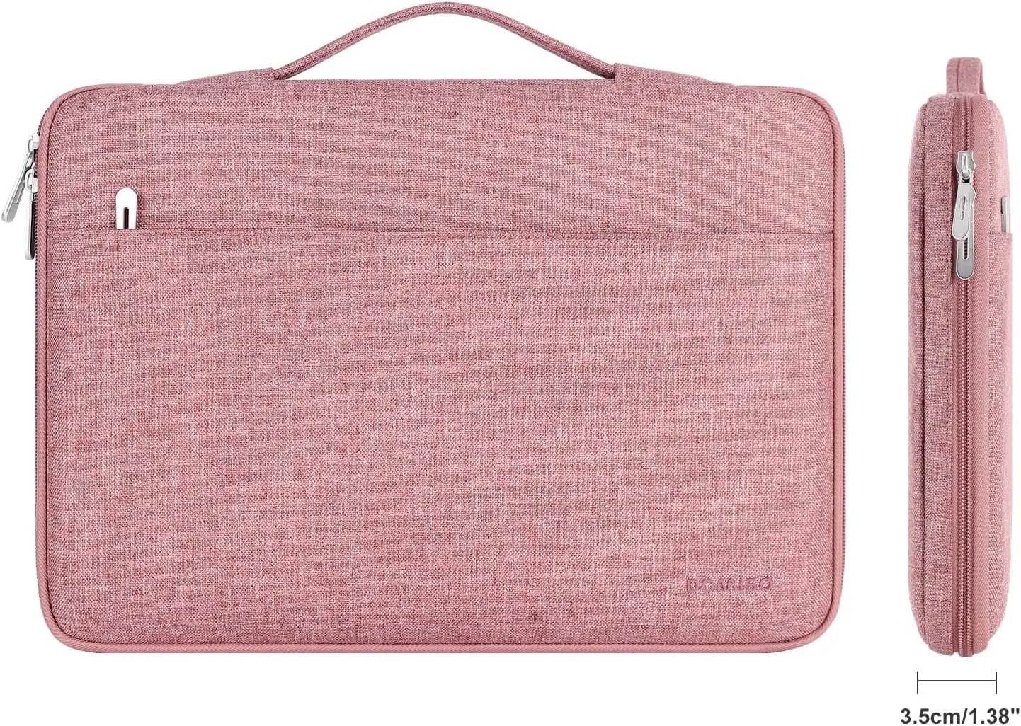 DOMISO 15.6 inch Laptop Sleeve Notebook Portable Carrying Bag Case Handbag for 15.6" Legion 5 Gen 6/ThinkPad E15 Gen 2 4/16" ThinkPad T16/16 Swift 3/16" Yoga Slim 7 Pro/HP EliteBook,Pink