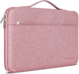 DOMISO 15.6 inch Laptop Sleeve Notebook Portable Carrying Bag Case Handbag for 15.6" Legion 5 Gen 6/ThinkPad E15 Gen 2 4/16" ThinkPad T16/16 Swift 3/16" Yoga Slim 7 Pro/HP EliteBook,Pink