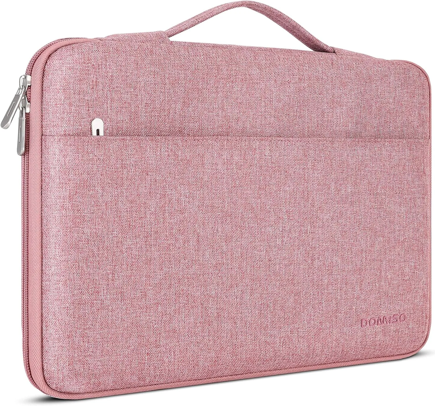 DOMISO 15.6 inch Laptop Sleeve Notebook Portable Carrying Bag Case Handbag for 15.6" Legion 5 Gen 6/ThinkPad E15 Gen 2 4/16" ThinkPad T16/16 Swift 3/16" Yoga Slim 7 Pro/HP EliteBook,Pink