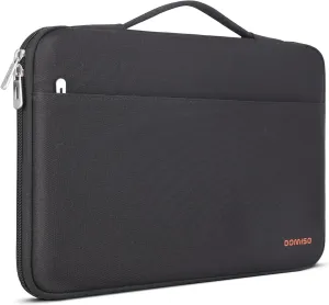 DOMISO 16 Inch Laptop Sleeve Canvas Notebook Portable Carrying Bag Case Handbag for 16" Dell/HP Pavilion Envy/ThinkPad IdeaPad/ASUS Vivobook,Black