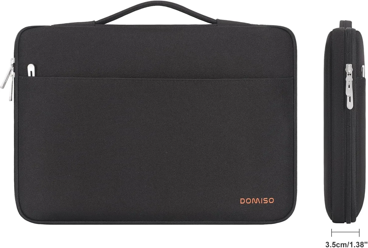 DOMISO 16 Inch Laptop Sleeve Canvas Notebook Portable Carrying Bag Case Handbag for 16" Dell/HP Pavilion Envy/ThinkPad IdeaPad/ASUS Vivobook,Black