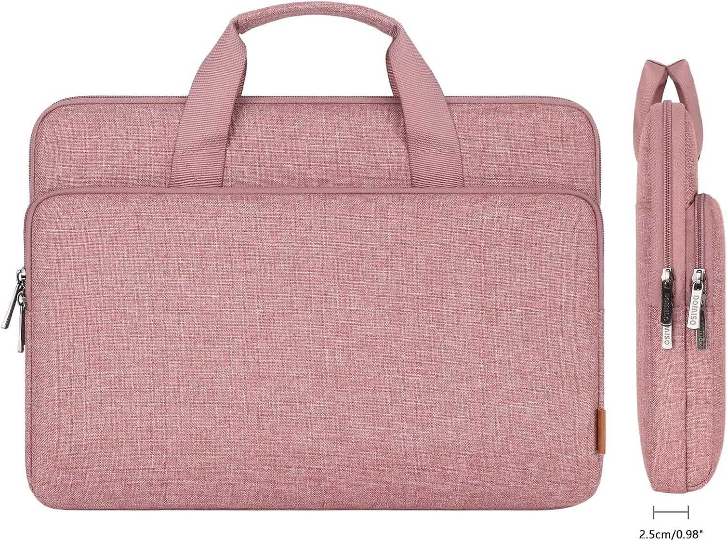 DOMISO 17.3 inch Laptop Sleeve Bag Water-Resistant Carrying Case with Handle for Dell/MSI GS73VR Stealth Pro/HP Envy 17/LG Gram 17"/ROG Strix GL702VS/17.3" Notebooks,Pink