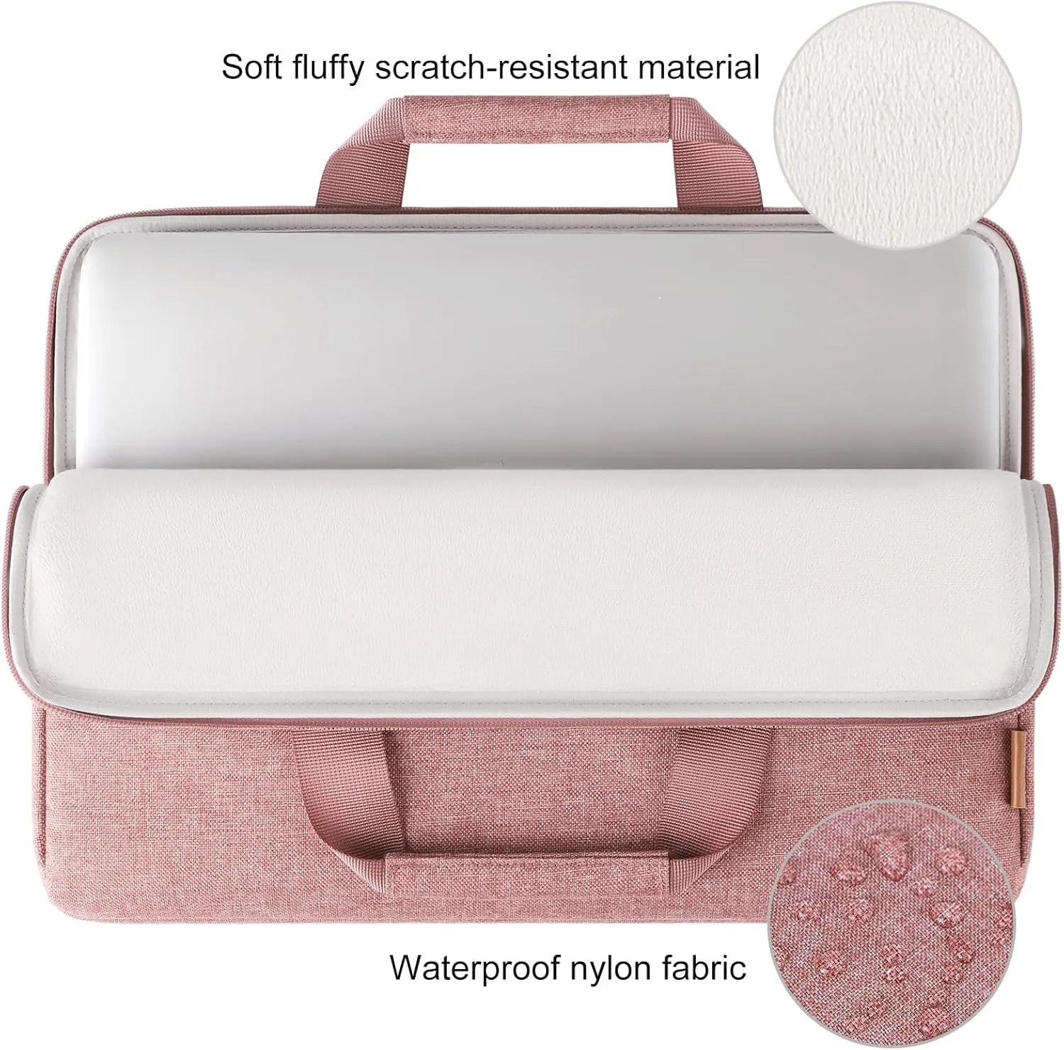 DOMISO 17.3 inch Laptop Sleeve Bag Water-Resistant Carrying Case with Handle for Dell/MSI GS73VR Stealth Pro/HP Envy 17/LG Gram 17"/ROG Strix GL702VS/17.3" Notebooks,Pink