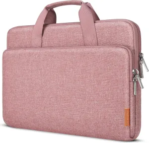 DOMISO 17.3 inch Laptop Sleeve Bag Water-Resistant Carrying Case with Handle for Dell/MSI GS73VR Stealth Pro/HP Envy 17/LG Gram 17"/ROG Strix GL702VS/17.3" Notebooks,Pink