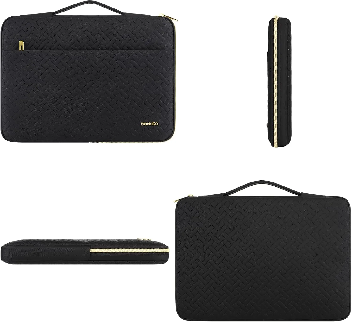 DOMISO Laptop Sleeve Case 17.3 inch Waterproof Computer Carrying Handbag with Small Accessory Bag Compatible with 17.3" MSI GS73VR Stealth Pro/LG Gram 17"/HP Envy 17/ROG Strix GL702VS, Black