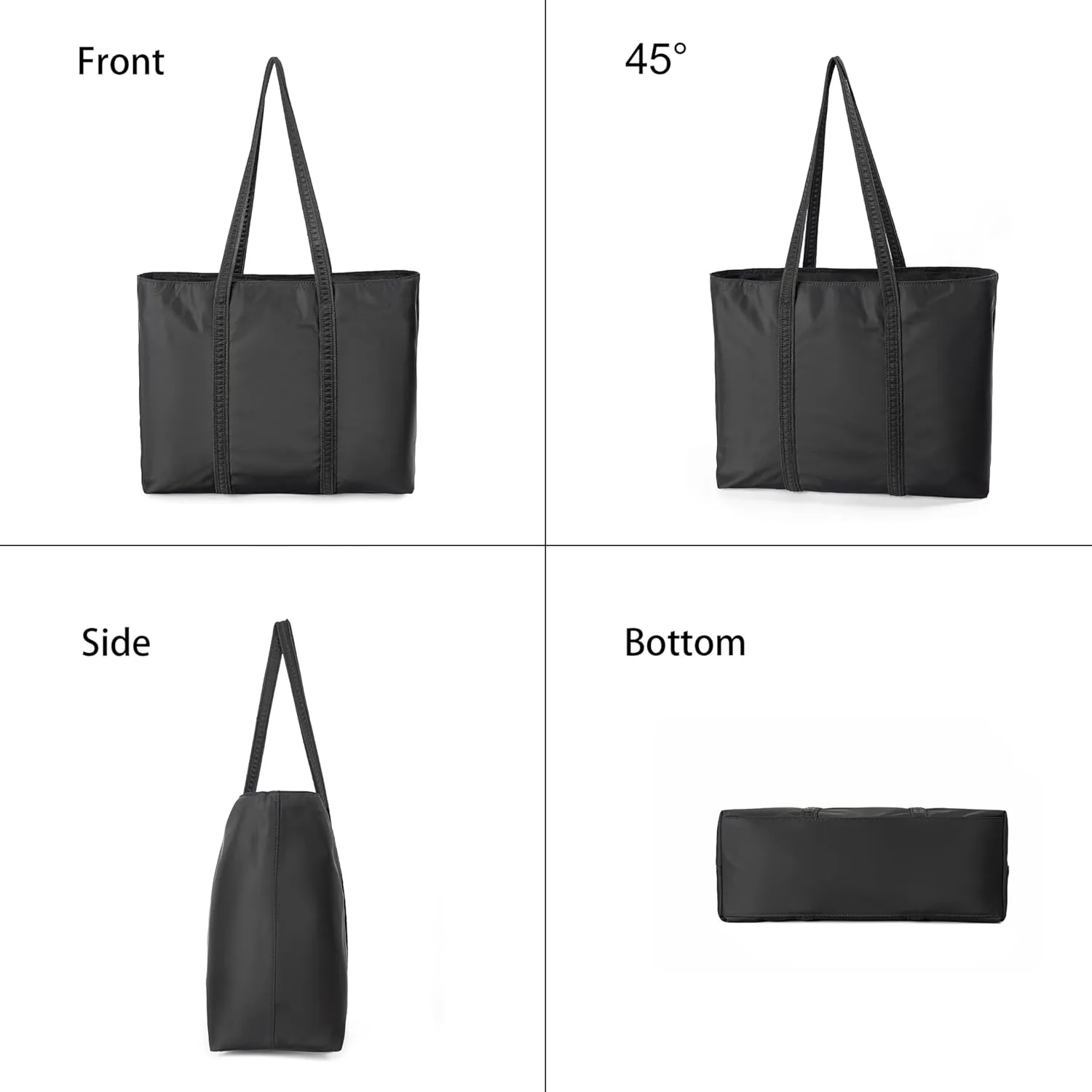 DORIS&JACKY Tote Bag For Women Large Lightweight Designer Leather Nylon Work Shoulder Bag And Foldable Travel Purse