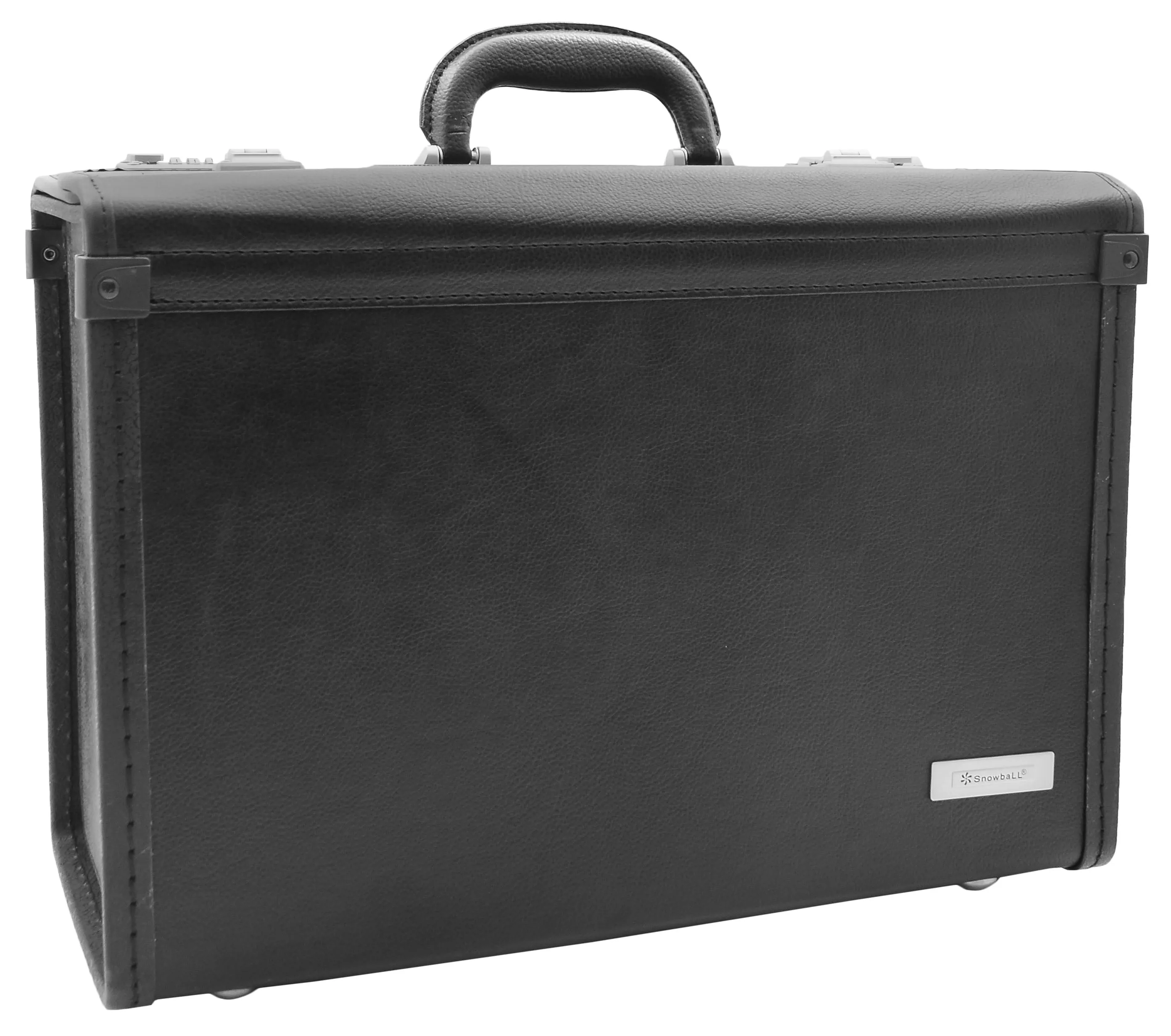 DR495 Leather Briefcase Doctors Business Bag Black
