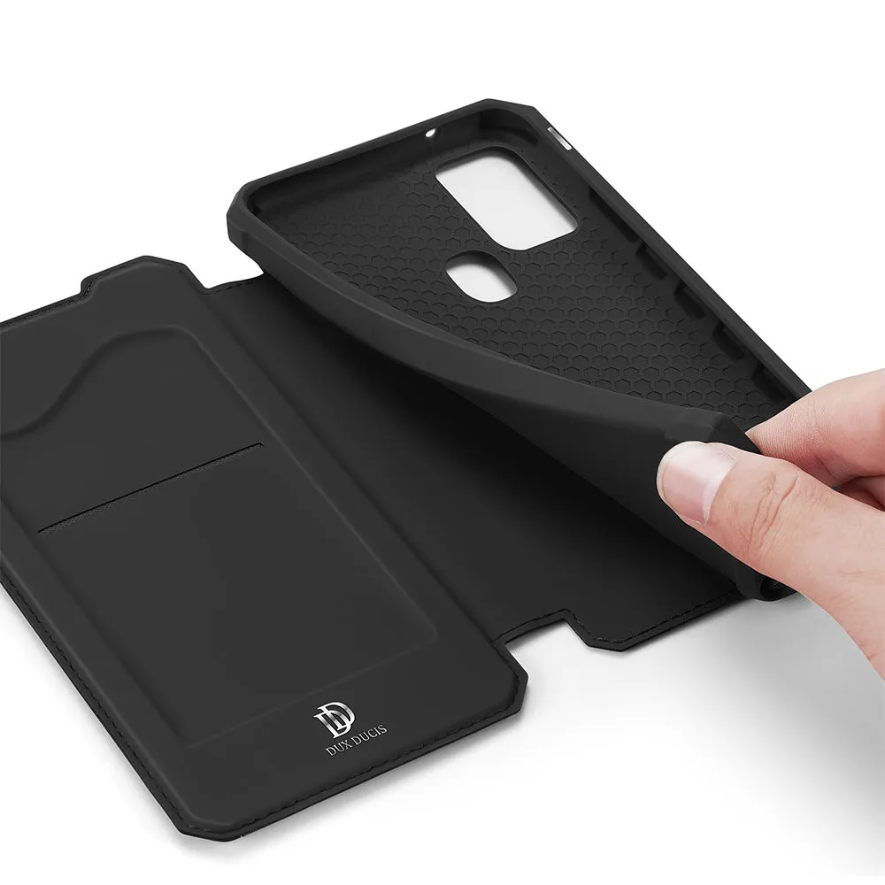 DUX DUCIS for Samsung A21S/A51 5G Magnetic Mobile Phone Holder Leather Case with Cards Slot black_Samsung A21S