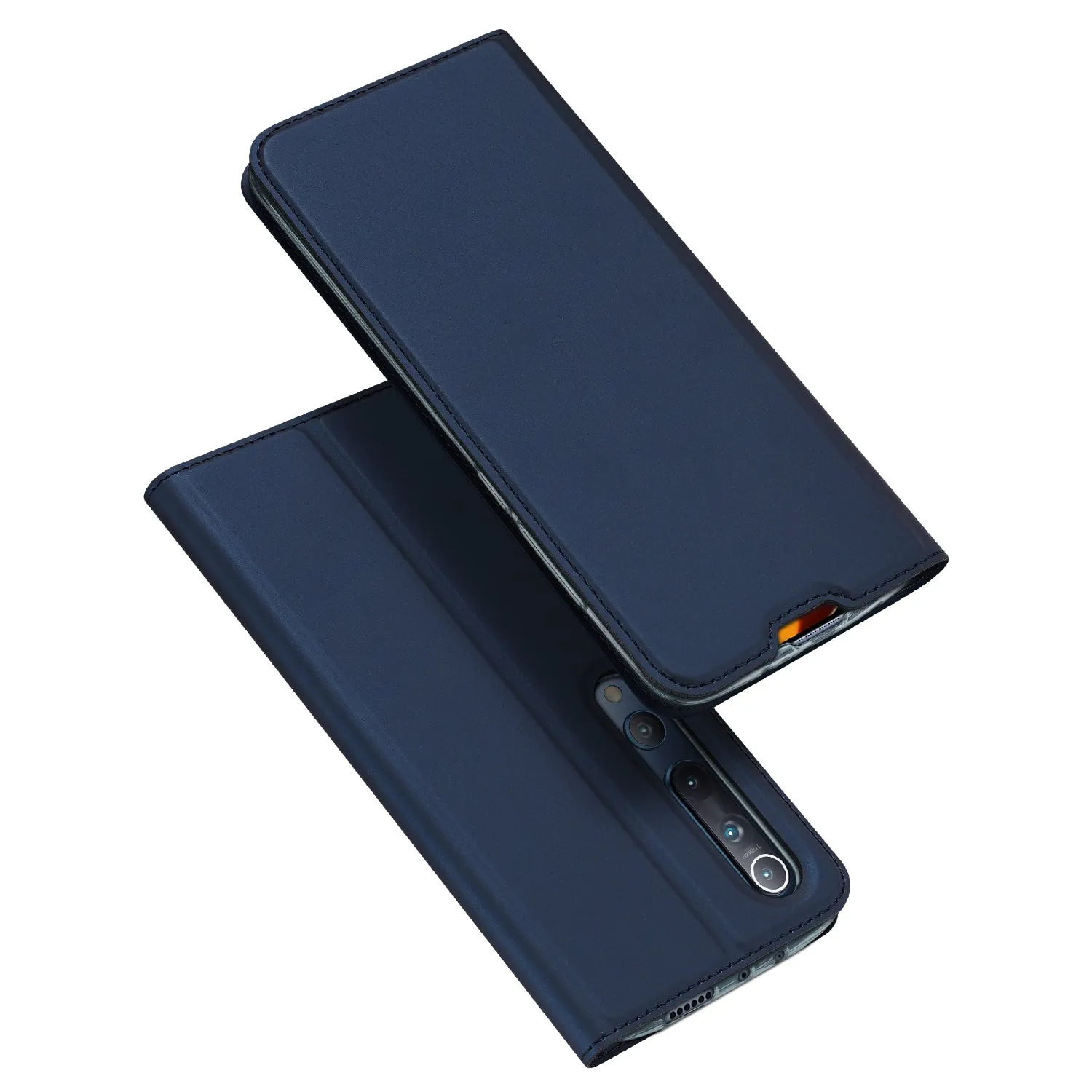 DUX DUCIS For XIAOMI 10/MI 10 Pro Fall Resistant Mobile Phone Cover Magnetic Leather Protective Case with Cards Slot Bracket black