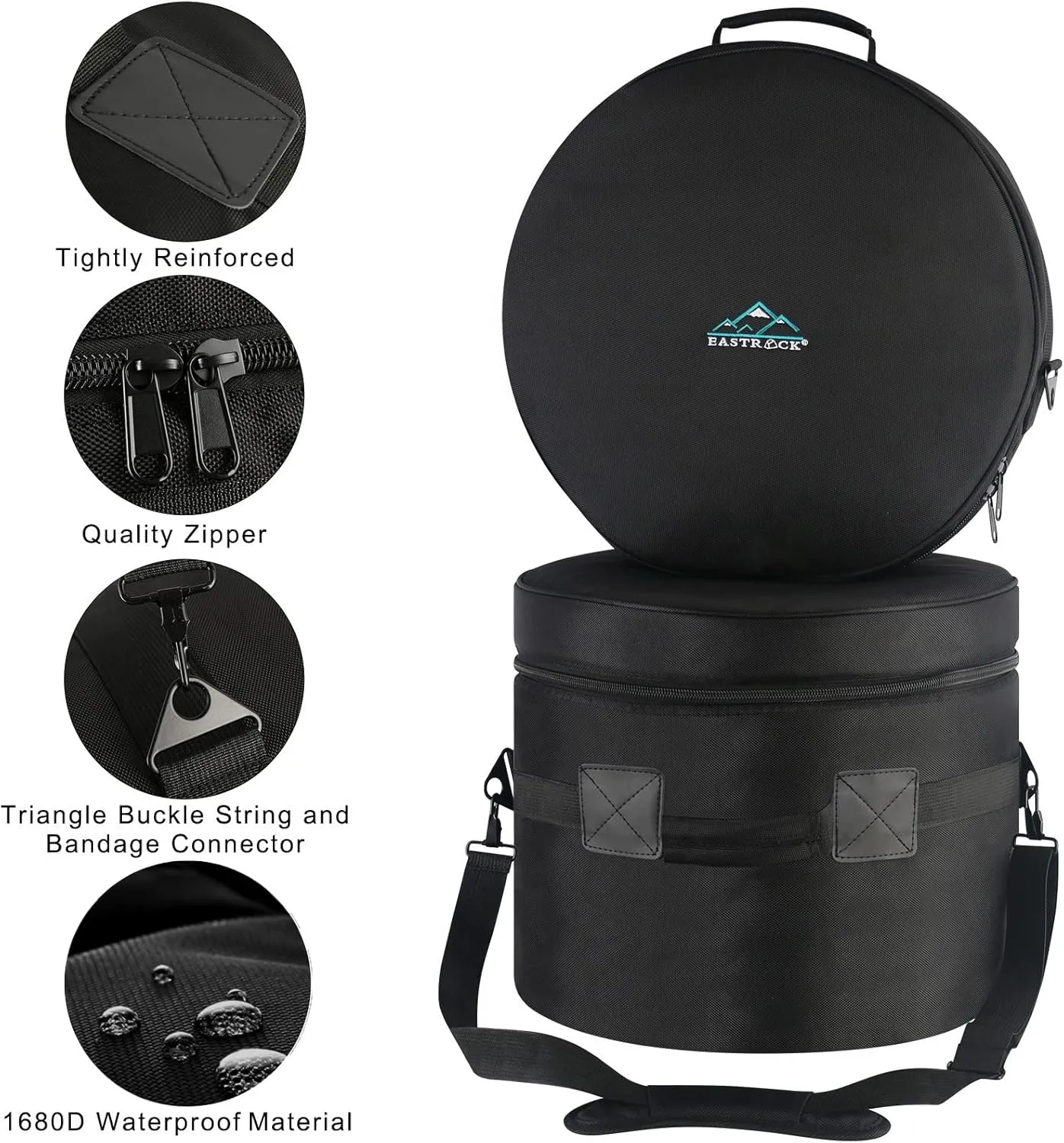 EASTROCK 5-Piece Drum Bag Set for 12" Tom, 13" Tom, 14" Snare, 16" Floor Tom, 22" Bass Drum, Drum Cases (5 Pieces)