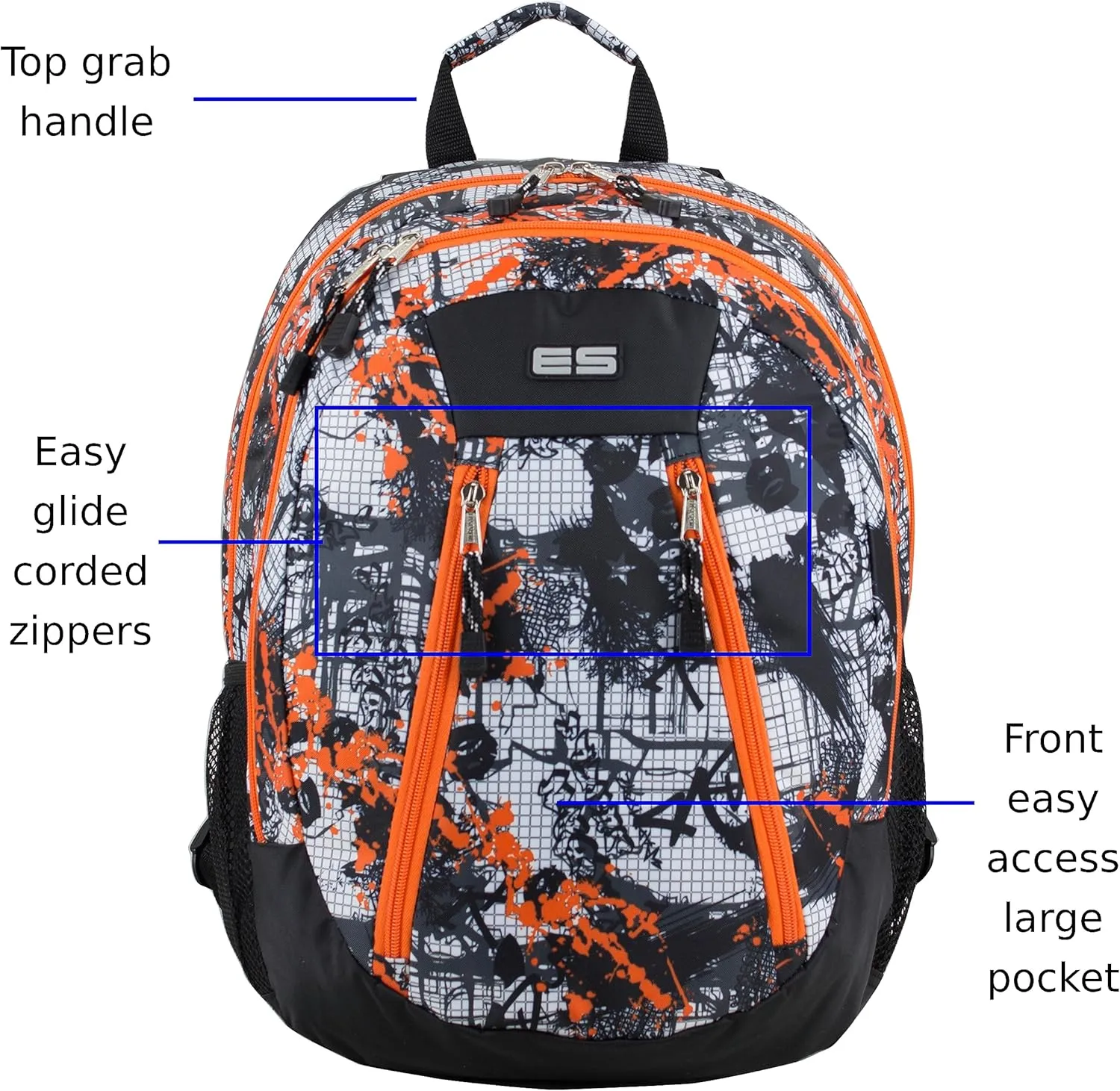 Eastsport Travel Laptop Backpack, Multipurpose Casual Daypack, College Bookbag for Hiking, Gym, Camping, Sport