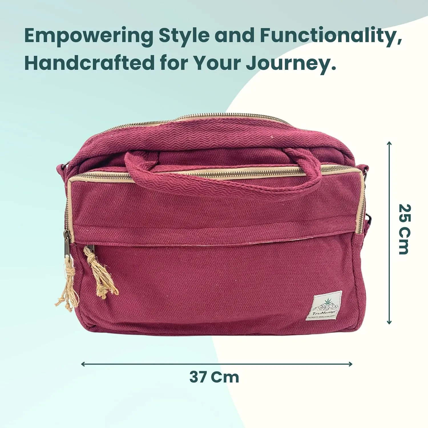 Eco Laptop Side Bag Eco-friendly laptop bag Sustainable Laptop Bag Hemp Laptop Bag Unisex Laptop Bag