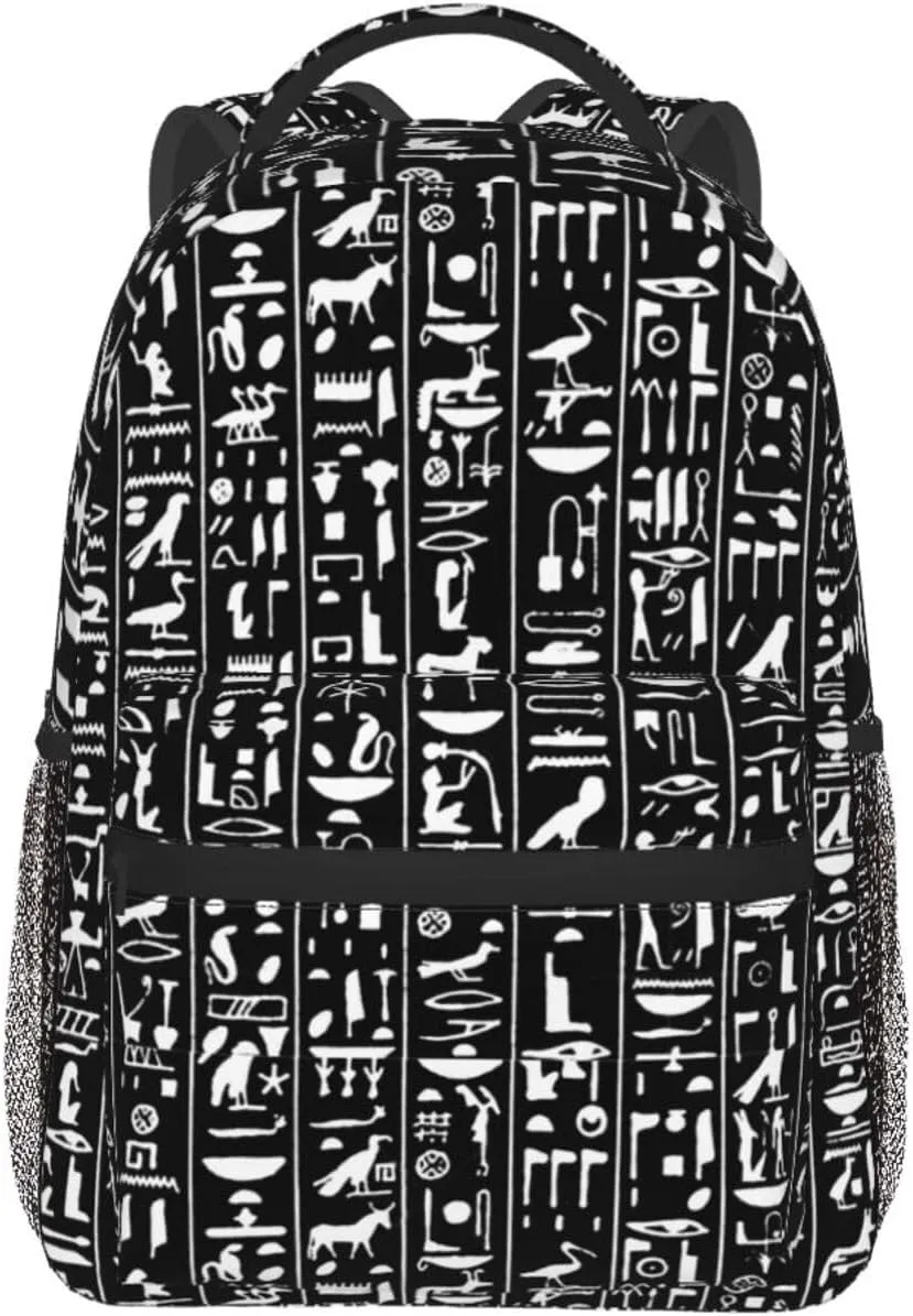 Egypt Laptop Backpack Ancient Egypt Backpack Travel Bag Laptop Computer Hieroglyph Bag for Women Men