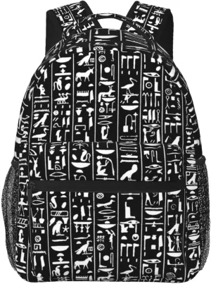 Egypt Laptop Backpack Ancient Egypt Backpack Travel Bag Laptop Computer Hieroglyph Bag for Women Men
