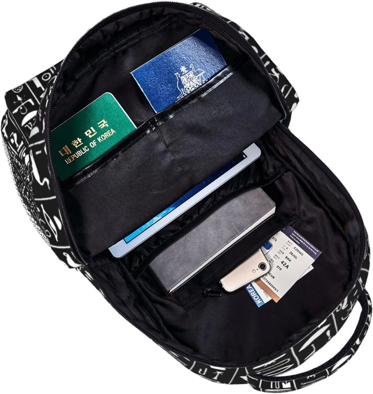 Egypt Laptop Backpack Ancient Egypt Backpack Travel Bag Laptop Computer Hieroglyph Bag for Women Men
