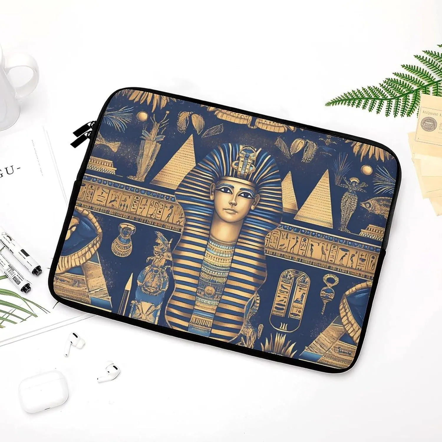 Egyptian Tradition Pattern Fashion Laptop Sleeve Bag Computer Carrying Case for Business Office Travel