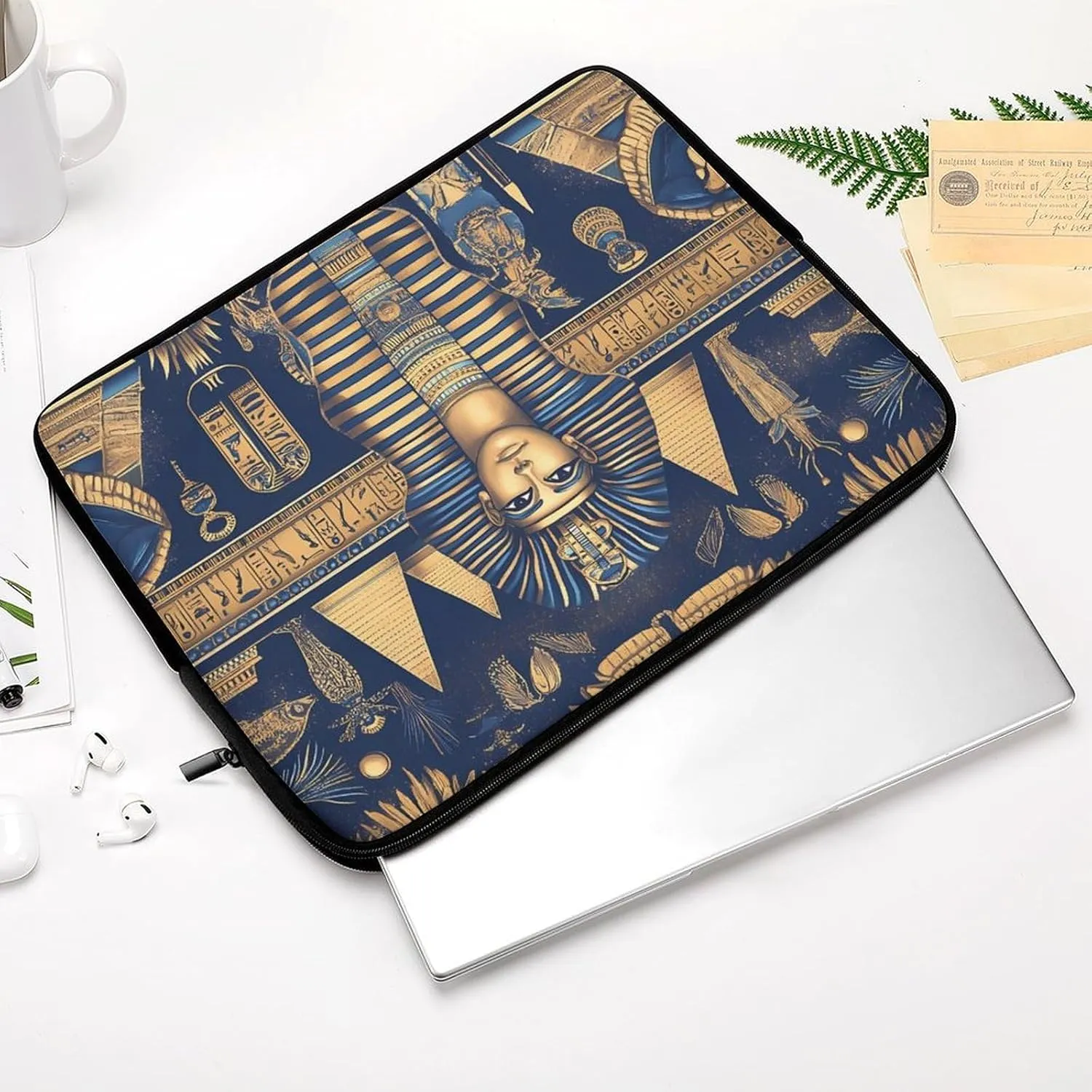 Egyptian Tradition Pattern Fashion Laptop Sleeve Bag Computer Carrying Case for Business Office Travel