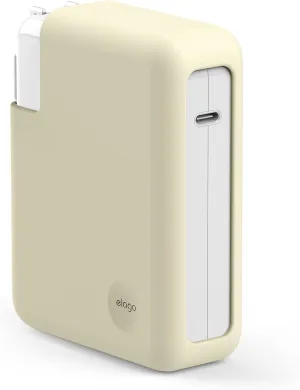 elago MacBook Charger Cover Compatible with MacBook 140W USB-C Power Adapter, MacBook Pro 16" M4 [A3403] / [A3186] - 2024, M3 [A2991] / M2 [A2780] - 2023, M1 [A2485] - 2021 (Classic White)