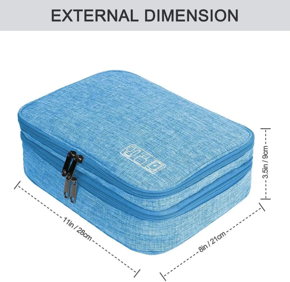 Electronics Organizer, Jelly Comb Electronic Accessories Cable Organizer Bag Waterproof Travel Cable Storage Bag for Charging Cable, Power Bank, iPad