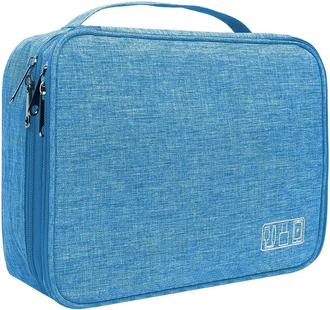 Electronics Organizer, Jelly Comb Electronic Accessories Cable Organizer Bag Waterproof Travel Cable Storage Bag for Charging Cable, Power Bank, iPad