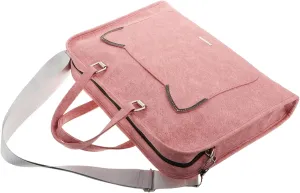 Elegant Women's Tote Bag Briefcase Shockproof Protection Multi-pocket Rolling Bag for Office School and Travel