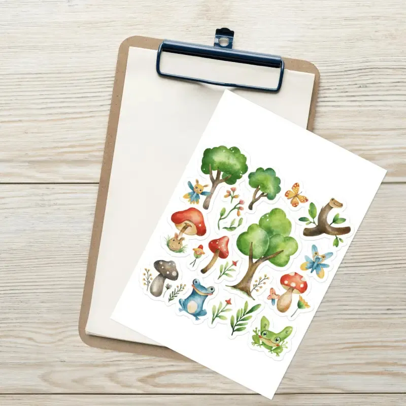 Elevate your Look with our Vibrant Trees Sticker Sheet