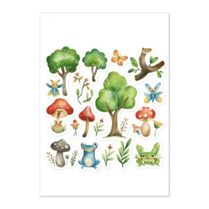 Elevate your Look with our Vibrant Trees Sticker Sheet