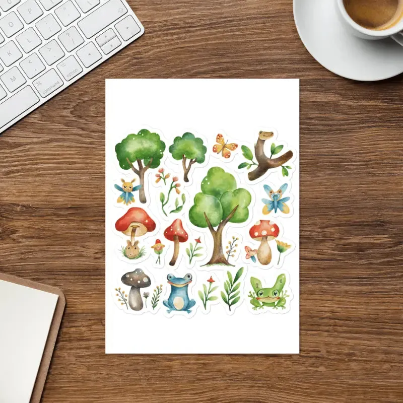 Elevate your Look with our Vibrant Trees Sticker Sheet