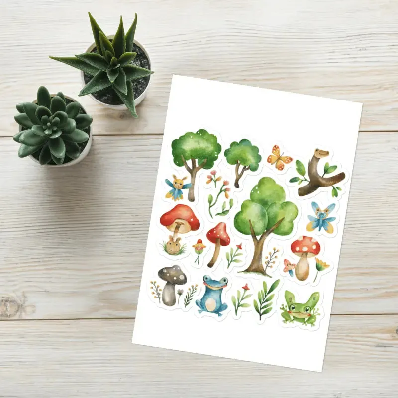 Elevate your Look with our Vibrant Trees Sticker Sheet