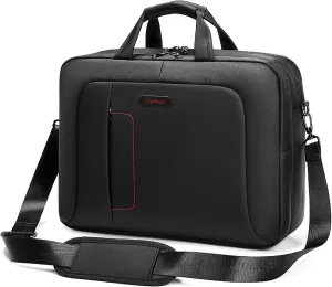 ELITE 16 Inch Laptop Bag with Shoulder Strap - Jet Black - Laptop Briefcase, Expandable Water Resistant Laptop Shoulder Messenger Bag Durable Computer Case for Business/Travel/Men/Women