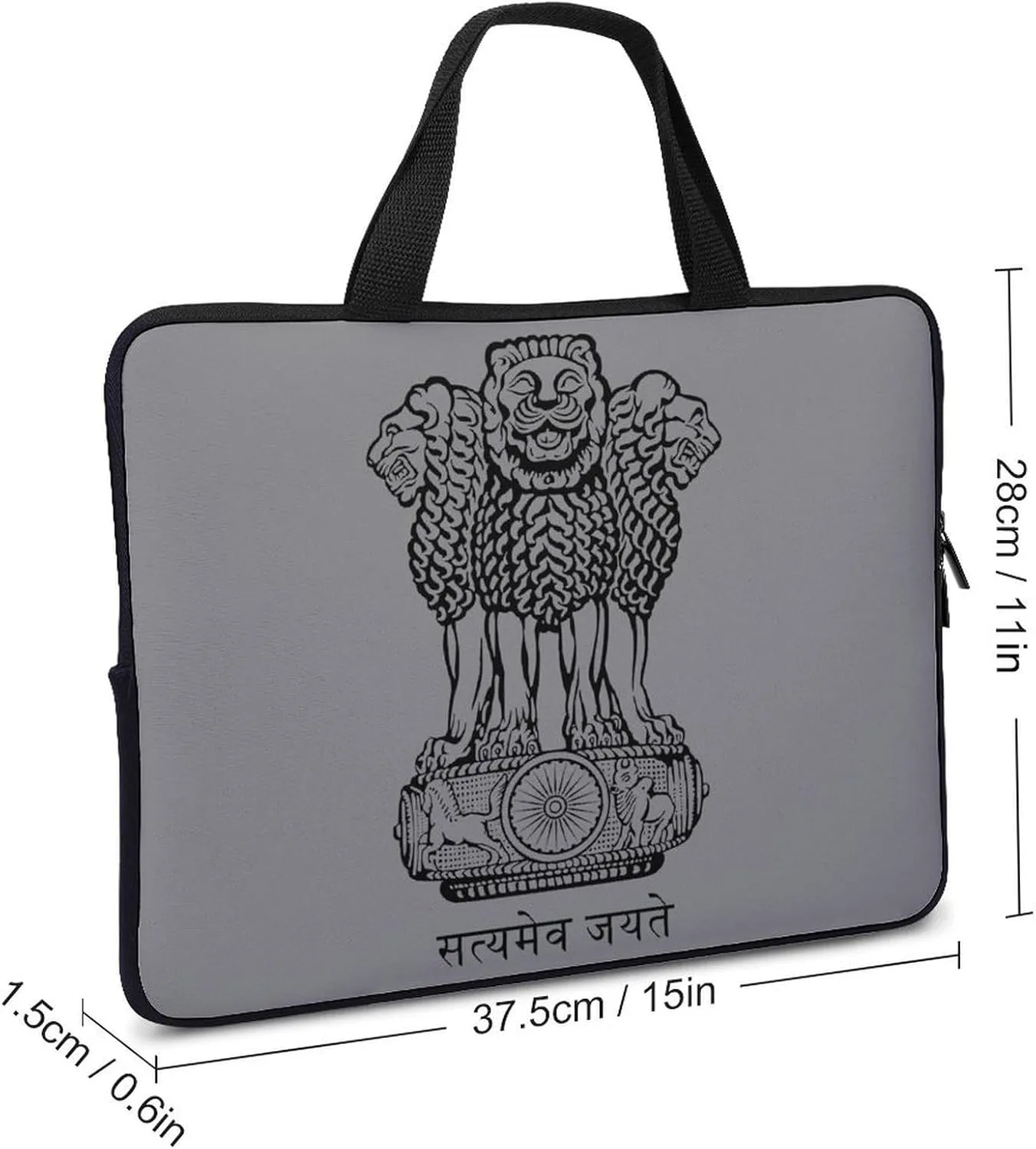 Emblem of India Funny Laptop Bag Printed Protective Cover Case Handbag for Laptop/Notebook/Ultrabook 10/12/13/15/17 Inches