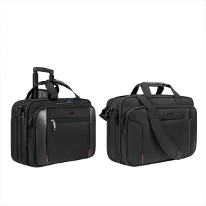 EMPSIGN 17.3" Laptop Briefcase& Rolling Bag With RFID Pockets for Business Work