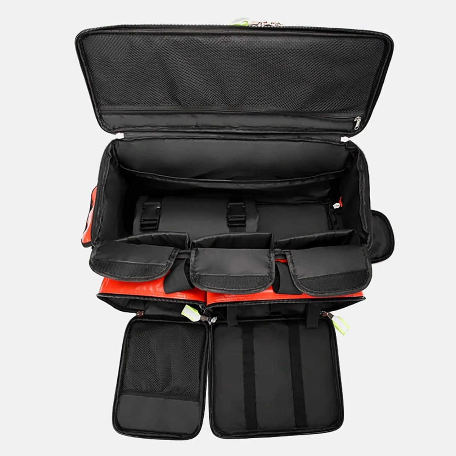 Empty First Aid Kit, Waterproof Compact Emergency Response Trauma Bag for Home, Office, Car, Travel, Outdoor, Camping, Hiking, Boating(Color:Red), 61X37X34CM