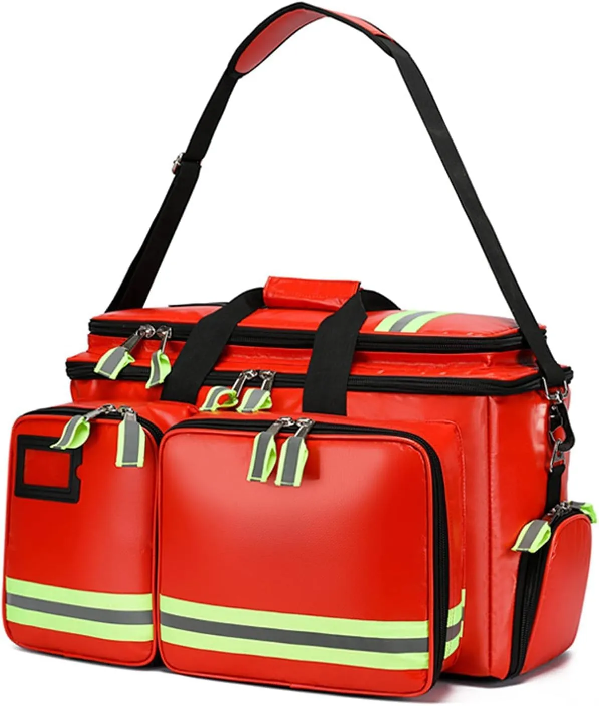 Empty First Aid Kit, Waterproof Compact Emergency Response Trauma Bag for Home, Office, Car, Travel, Outdoor, Camping, Hiking, Boating(Color:Red), 61X37X34CM