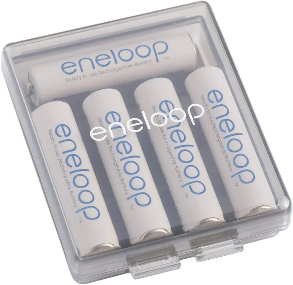 Eneloop Panasonic BQ-CASEK6SA pro Battery Storage Cases with 4AA or 5AAA Battery Capacity, Obsidian Gray (Pack of 6)