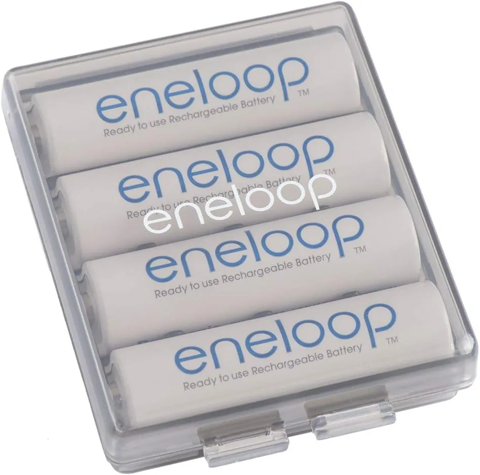 Eneloop Panasonic BQ-CASEK6SA pro Battery Storage Cases with 4AA or 5AAA Battery Capacity, Obsidian Gray (Pack of 6)