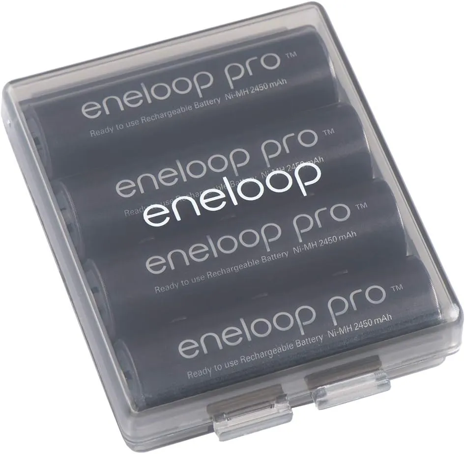 Eneloop Panasonic BQ-CASEK6SA pro Battery Storage Cases with 4AA or 5AAA Battery Capacity, Obsidian Gray (Pack of 6)