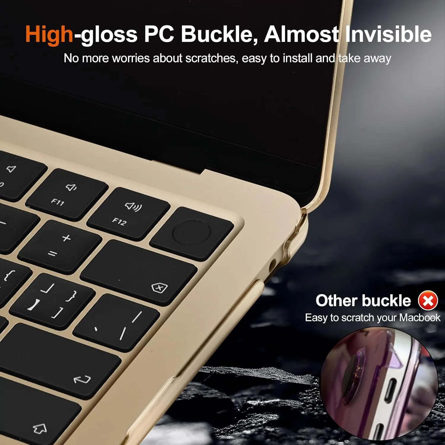 EooCoo [Ultra Thin Armor] Compatible with MacBook Air 13 inch 2025 2024-2022 M3 M2 A3113 A2681, [100% Match Starlight][Anti-Fingerprint] Air 13.6" Matte Protective Case&Keyboard Skin, Starlight Clear