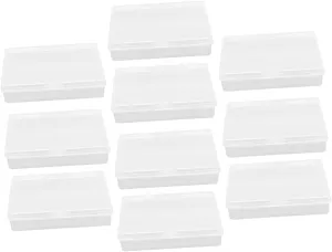 ERINGOGO 10Pcs Transparent Card Storage Box Compact Organizer for Playing and Trading Cards Clear Containers for Easy Access and Carrying for Desktop Use