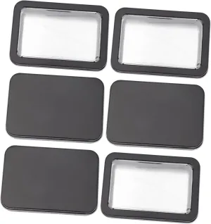 ERINGOGO 6Pcs Tinplate Poker Cards Storage Box with Lid Organizer for and Items Compact Design for Easy Access and Carrying