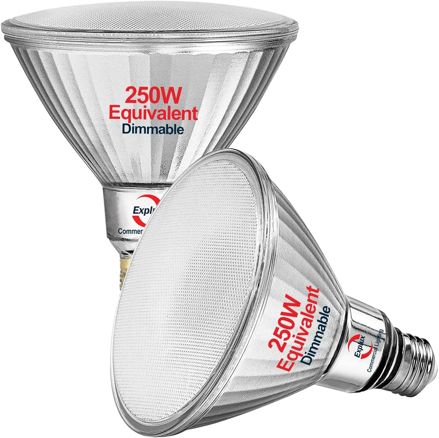 Explux 250 Watt Equivalent PAR38 LED Flood Light Bulbs, Super Bright 2700 Lumens, Dimmable, Full-Glass Outdoor Waterproof & Anti-Ageing, 2700K Soft White Spotlight, 2-Pack