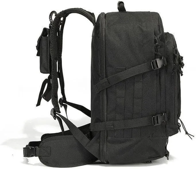 Extra Large 60L Tactical Backpack for Men Women Outdoor Water Resistant Hiking Travel Laptop Bag(T)