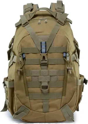 Eysee 25L Nylon Fabric Backpack, Outdoor Backpack, Camping Hiking Backpack,Trekking Daypack, Khaki, 31 cm (L)*50 cm (H)*16 cm (W)