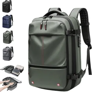 Ezy Vac Backpack,Ezyvac Vacuum Compression Travel Backpack,Large Capacity Expandable Waterproof Multifunctional TSA Lock Bag (Green)