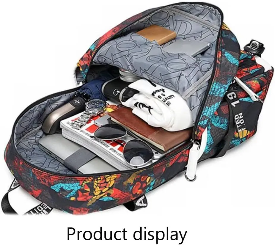 FANwenfeng Basketball Player 23 Luminous Backpack Travel Daypacks Fans Bag for Men Women (Style 18)