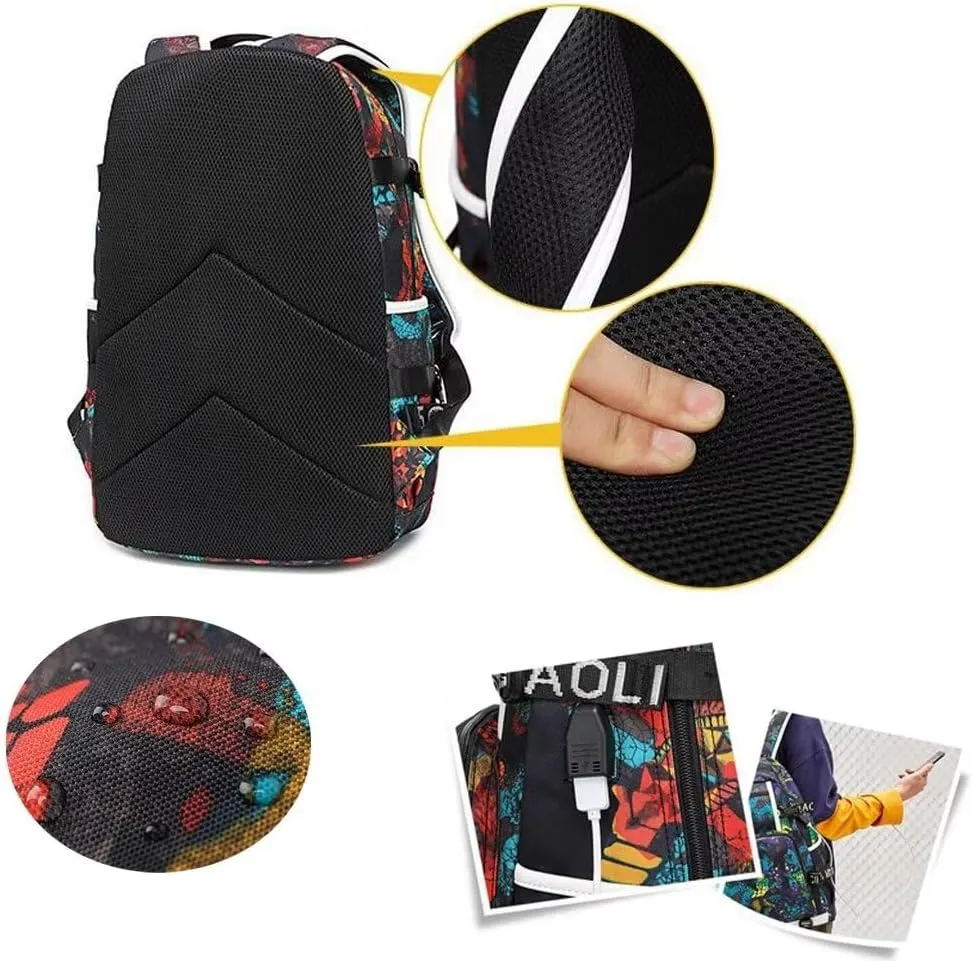 FANwenfeng Basketball Player 23 Luminous Backpack Travel Daypacks Fans Bag for Men Women (Style 18)